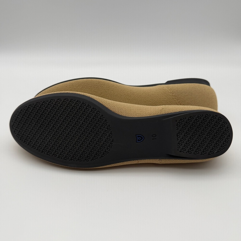 Rothys Ballet Flat Sesame Tan Shoes Womens 10 Black NEW - Picture 6 of 6